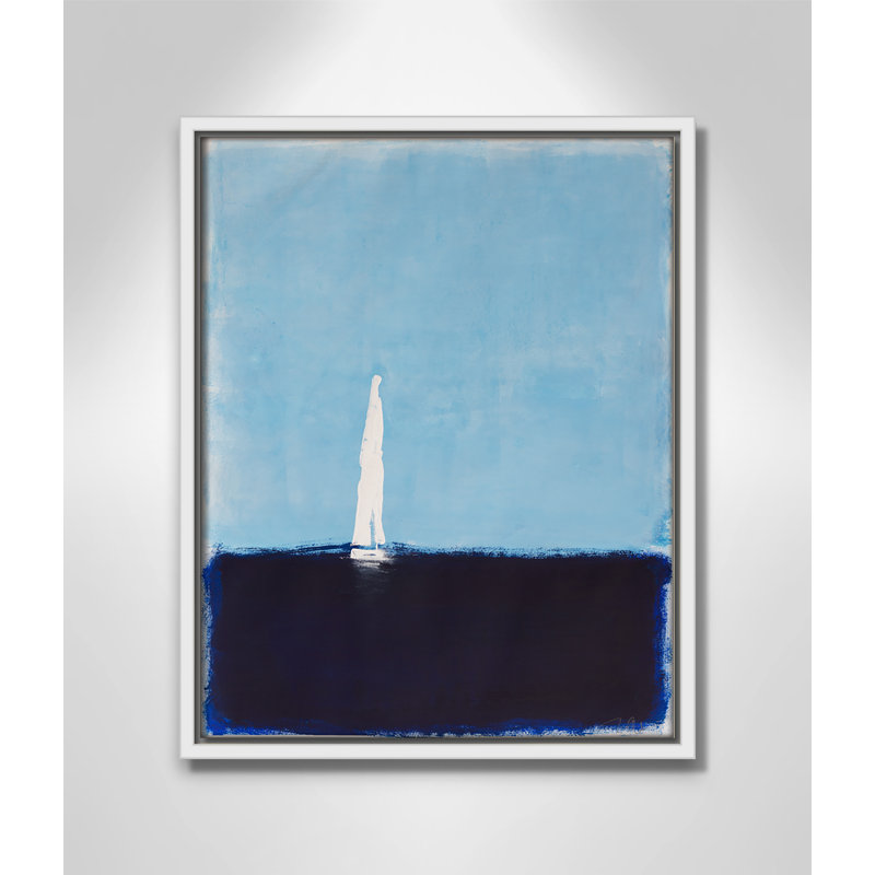 «Morning Sails I Print» par , L 12,5 po x H 15,5 po, Toile avec cadre, Flotteur blanc