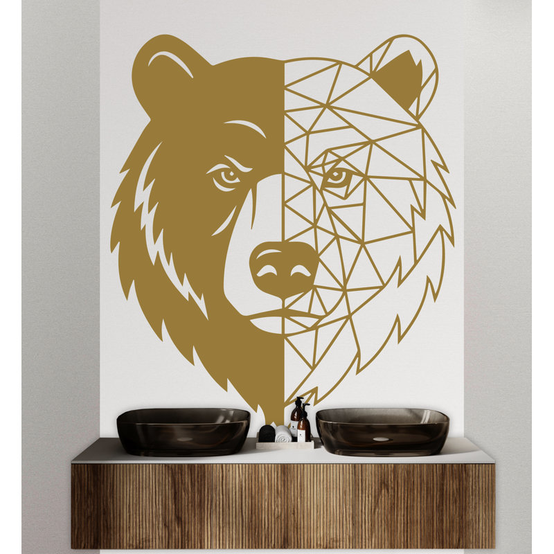 Bear Polygonal wall decal Bear Geometric decor Bear wall art Decal Bear Lover Animals Bear Wall Bathroom Wall Decals Stickers 244DRE