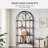 Nitya 5-tier Bookshelf, Tall Arched Bookcase For Office, Bedroom, Living Room, Easy Assembly