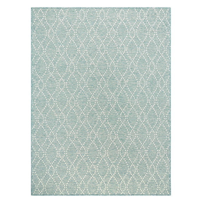 NICOLE MILLER NEW YORK Corin Distressed Outdoor Area Rug, Rectangle 5'3" x 7'3"