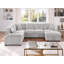 Upholstered 117.5 " Chenille U-Shaped Sofa Bed-732847098