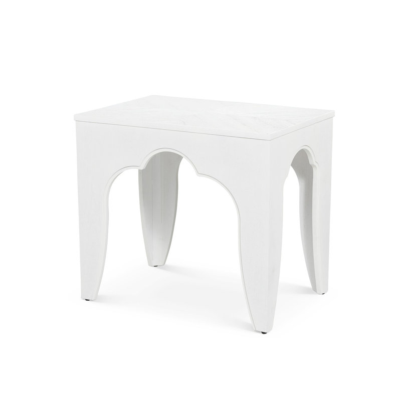Island Manor End Table, White