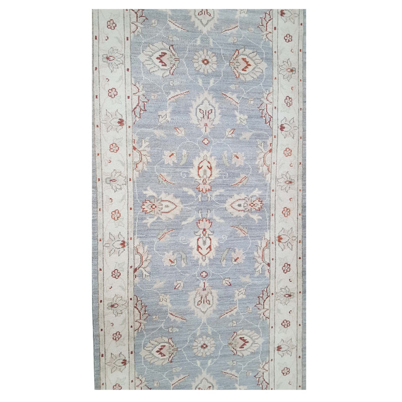 Davey Hand Knotted 3x9 Lt.Grey Runner