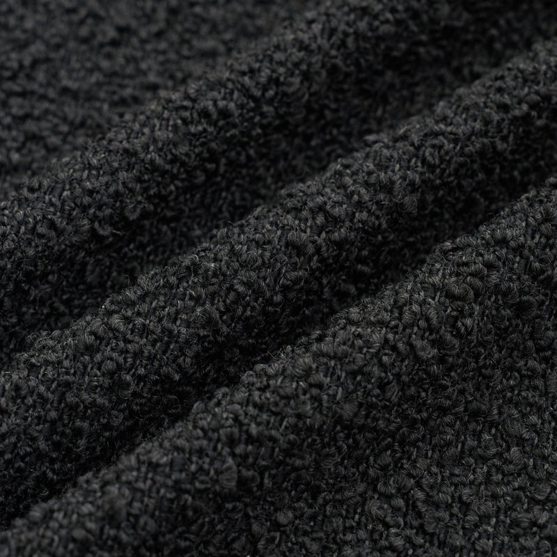 Housse de coussin Black Boucle 20 x 20, H 20 po x l 20 po, Noir