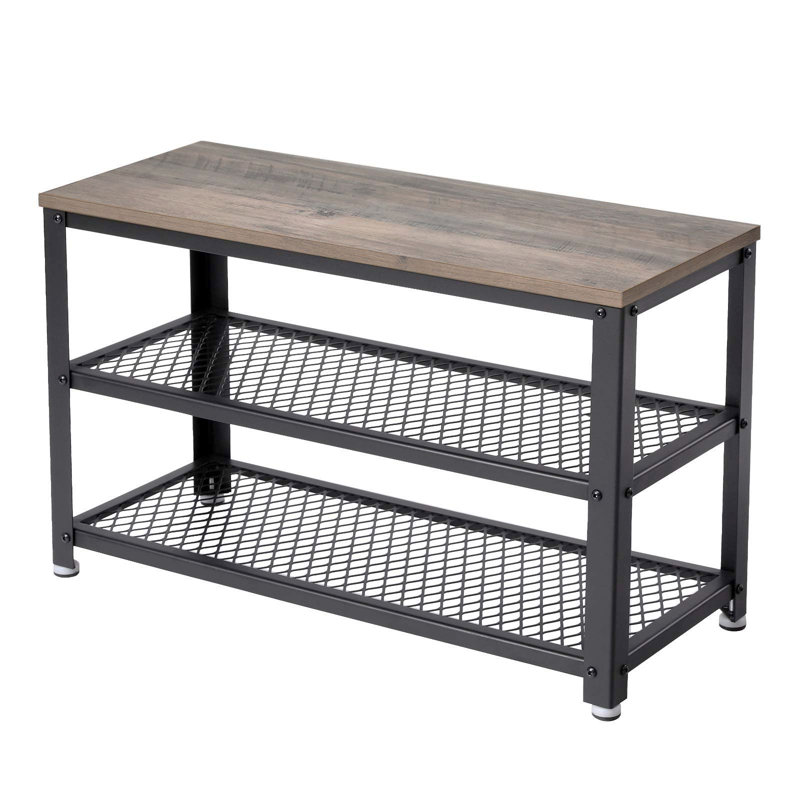Sommerville Metal Storage Bench, Grey