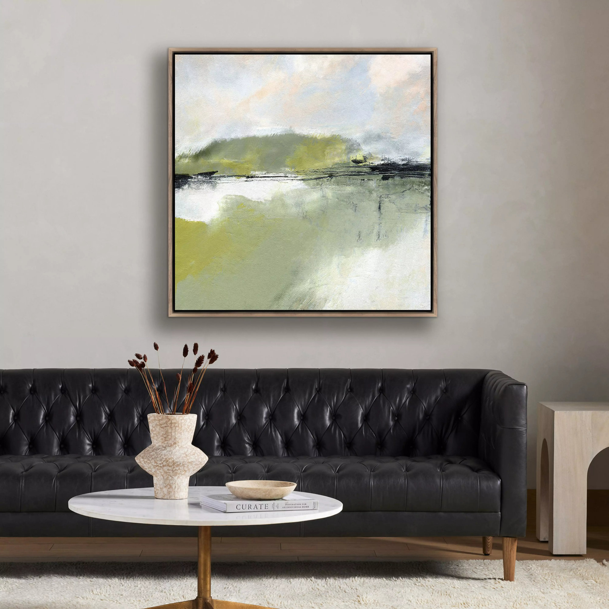 Savor by Melanie Biehle, 40" H x 40" W, Rustic Walnut Framed