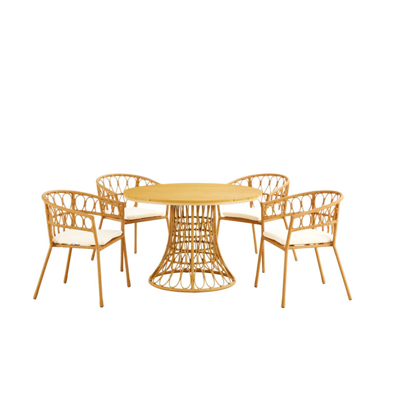Table d'extérieur simple en bambou (Table seulement)