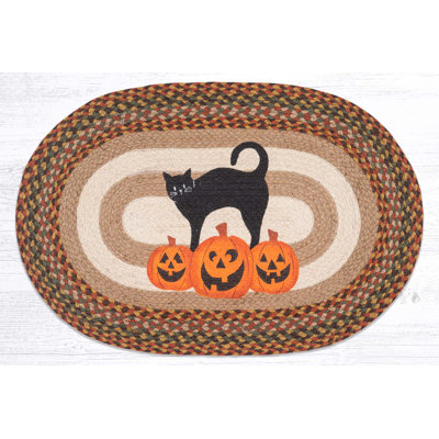  OP-655 Pumpkin & Cat Oval Patch 20"x30"