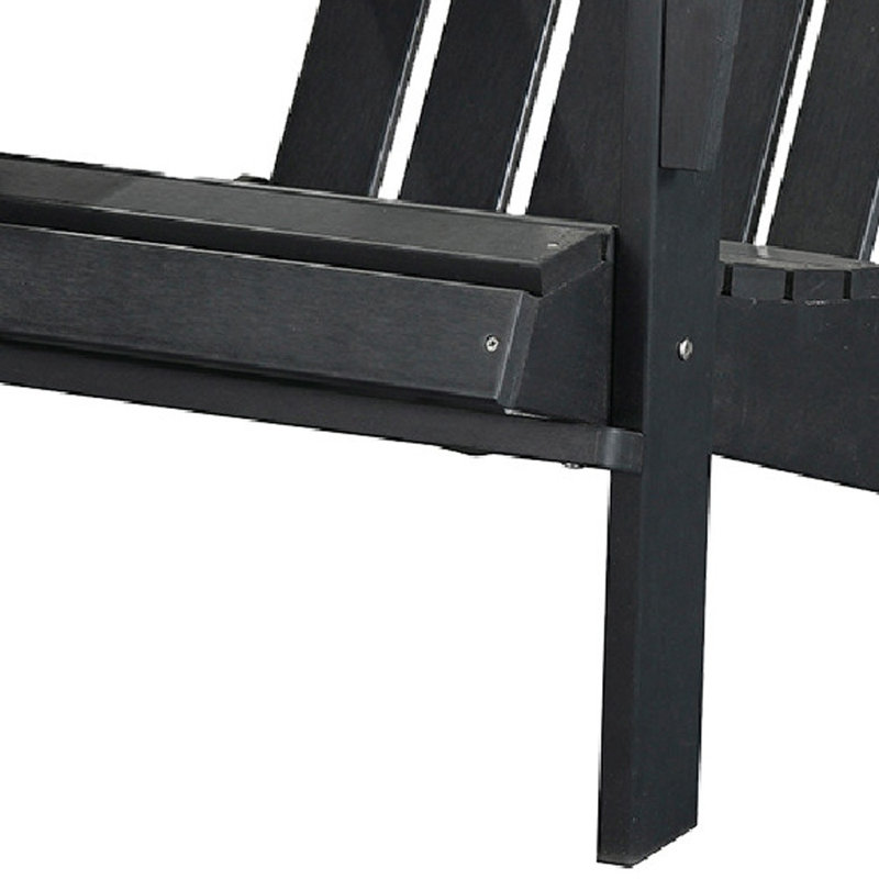 Chaise Adirondack 29 po en plastique robuste, Noir