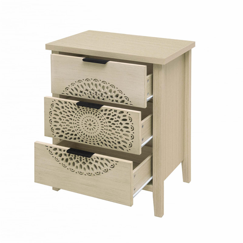 Commode 3 tiroirs Hollow-Carved