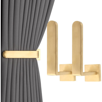 Ensemble de 2 attaches de rideaux en métal Attaches de rideaux modernes Crochets de rideau en U pour porte-rideaux Porte-rideaux