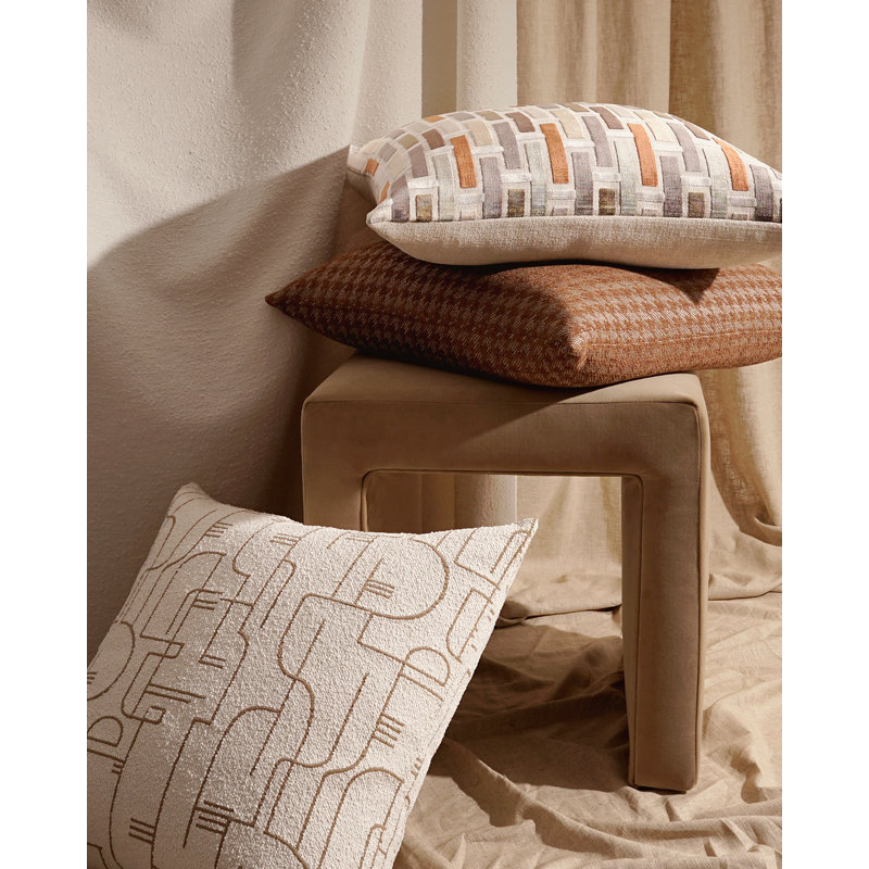 Krall Square Pillow Cover & Insert, Square 20", Amber