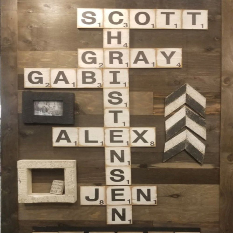 Industrial Wall Decor on Solid Wood, C