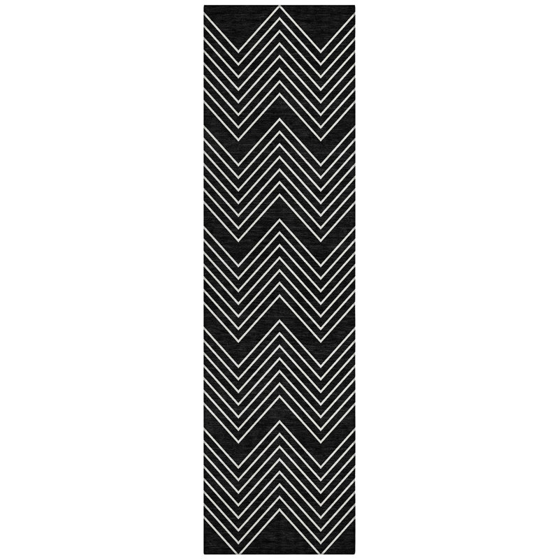 Machine Washable Indoor/Outdoor Karr ACN2390 Geometric Rug, Runner 2'3" x 7'6"