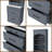 83.7" Freestanding Tall Kitchen Pantry Cabinet with Faux Marble Top, 5 Storage Drawers, Adjustable Shelves - Farmhouse Gray Storage Hutch-1175407823