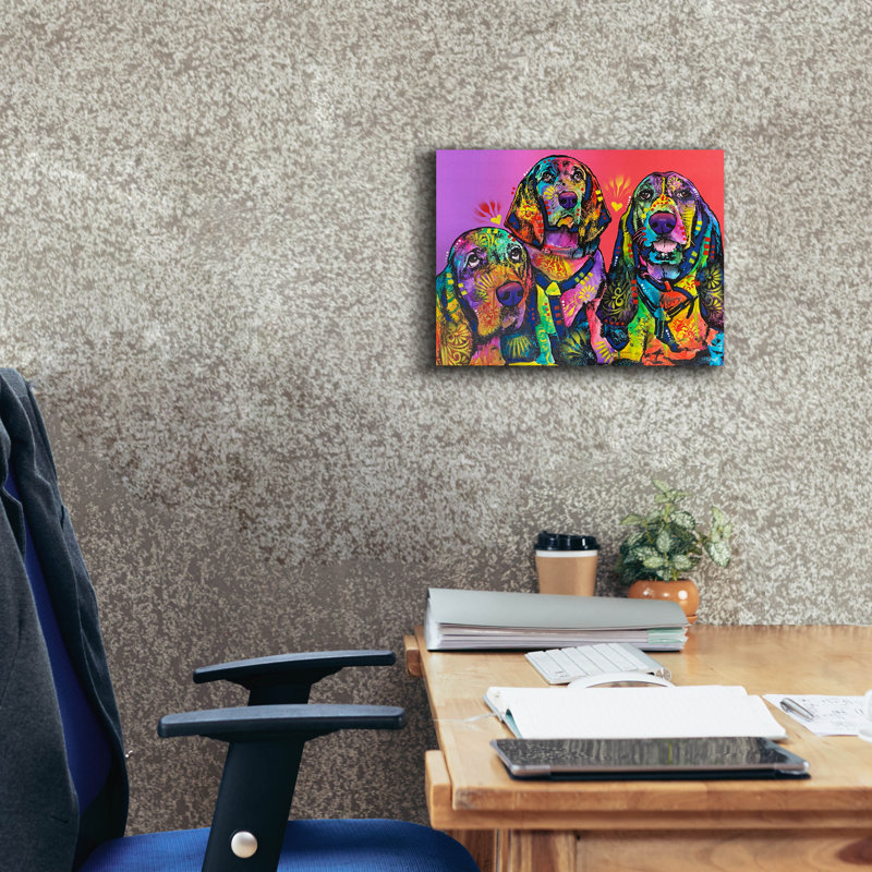 «Amigos» par Dean Russo, art mural sur toile, H 12 po x l 16 po x P 0,75 po