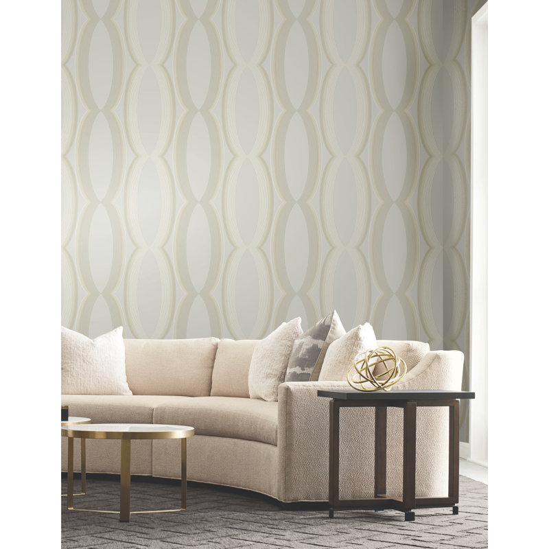 Progression Ogee Wallpaper Roll, Blonde