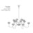 12 - Light Steel Dimmable Chandelier