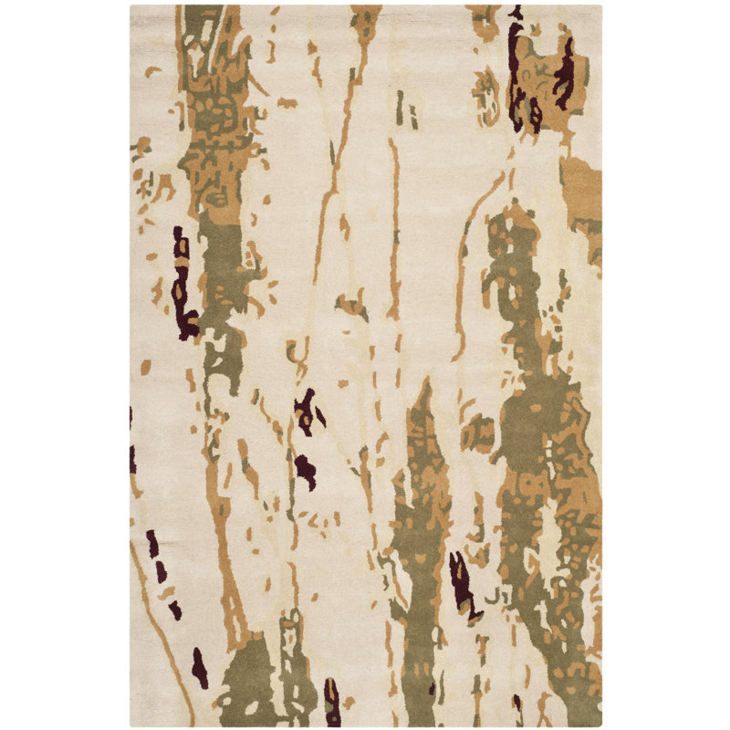 Darryl Abstract Wool Hand Woven Area Rug, Rectangle 183 x 274 cm