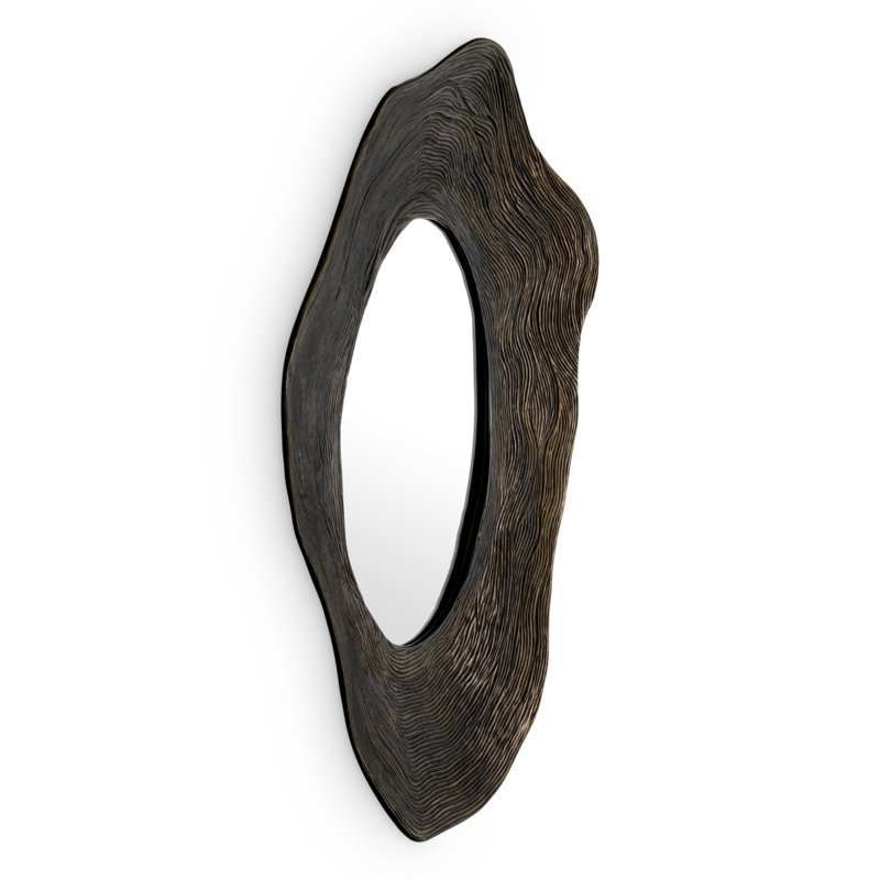 Pavona Novelty Metal Mirror, Bronze