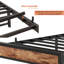 Twin Size Metal Platform Bed Frame With LED Lights, Charging Station & Storage Headboard - Heavy Duty No Box Spring Needed​​-1618152963