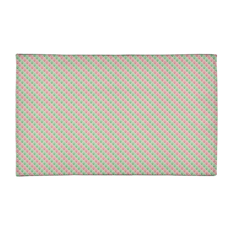 Tapis gris pâle/rose/jaune dégradé géométrique, Rectangle 5 pi x 7 pi