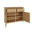 Daris 2 Door 2 Drawer Sideboard Buffet Storage Cabinet. 96cm Wide. Polished Chrome Handles. Fully Assembled.