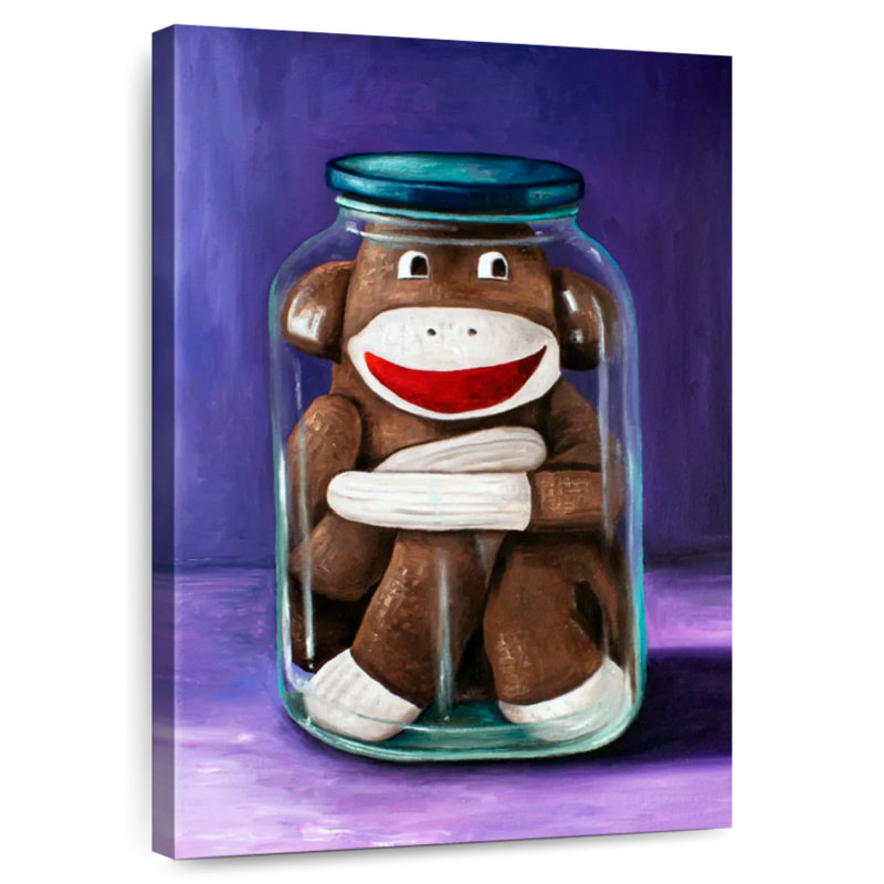 Ketti Preserving Childhood Sock Monkey, 45" H x 30" W