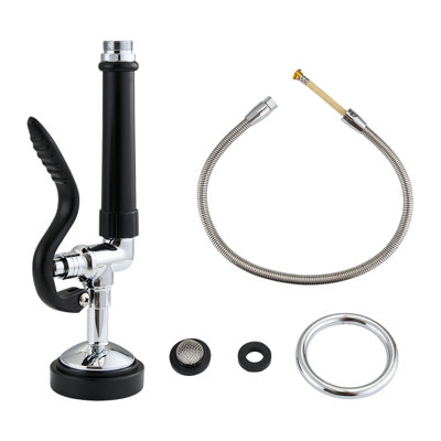 Pre-Rinse Replacement Kit High Pressure Spray Head and Hose Connection for Commercial Sink Tap