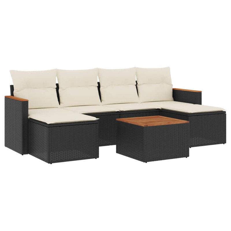 Vidaxl Garden Sofa Set Black
