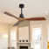 Sofucor Kemp 52" 3-Solid Wood Blade Classic Ceiling Fan with Remote Control and no Lights