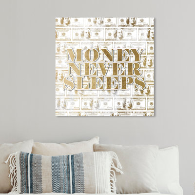 " Money Never Sleeps Gold "