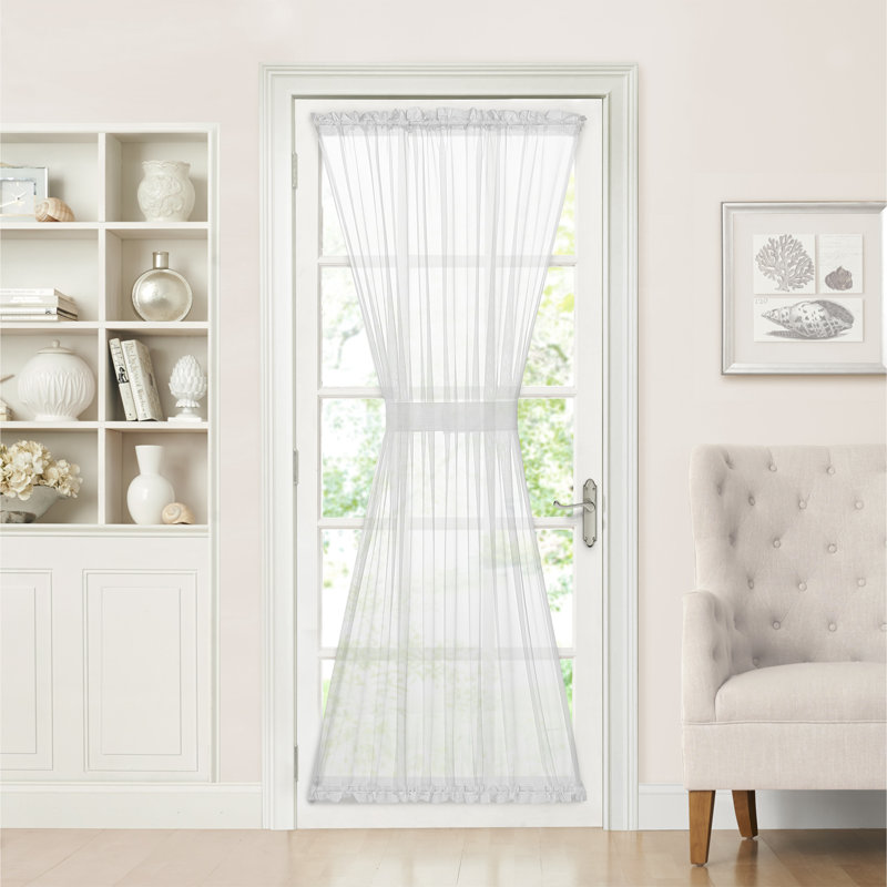 Fiqueroa Semi Sheer Curtain Single Panel, 54" W x 72" L, White