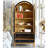 Modern Arc Top Solid Wood Bookcase-111362171