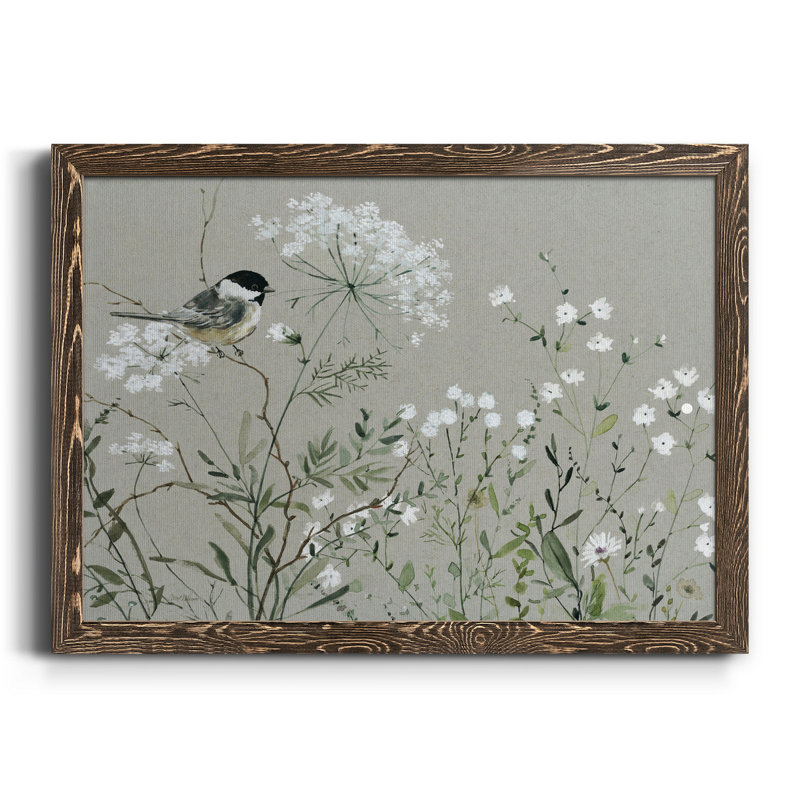 Bouquet de Grace Meadow I - peinture sur toile encadrée, H 20 po x l 17 po x P 1,5 po, Noyer