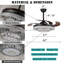 Higginson 42'' Bluetooth Ceiling Fan with Dimmable LED Lights and Music Player