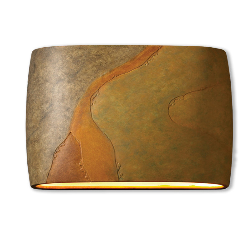 Applique murale 2 lumières Armance, H 9,75 po x l 16 po x P 4 po, Ardoise jaune récolte