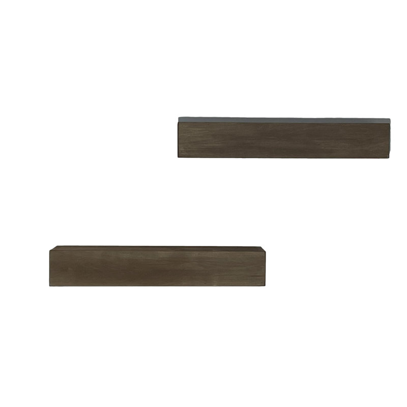 Tablette flottante Arthenia, H 4 po x l 36 po x P 6,25 po, Noyer