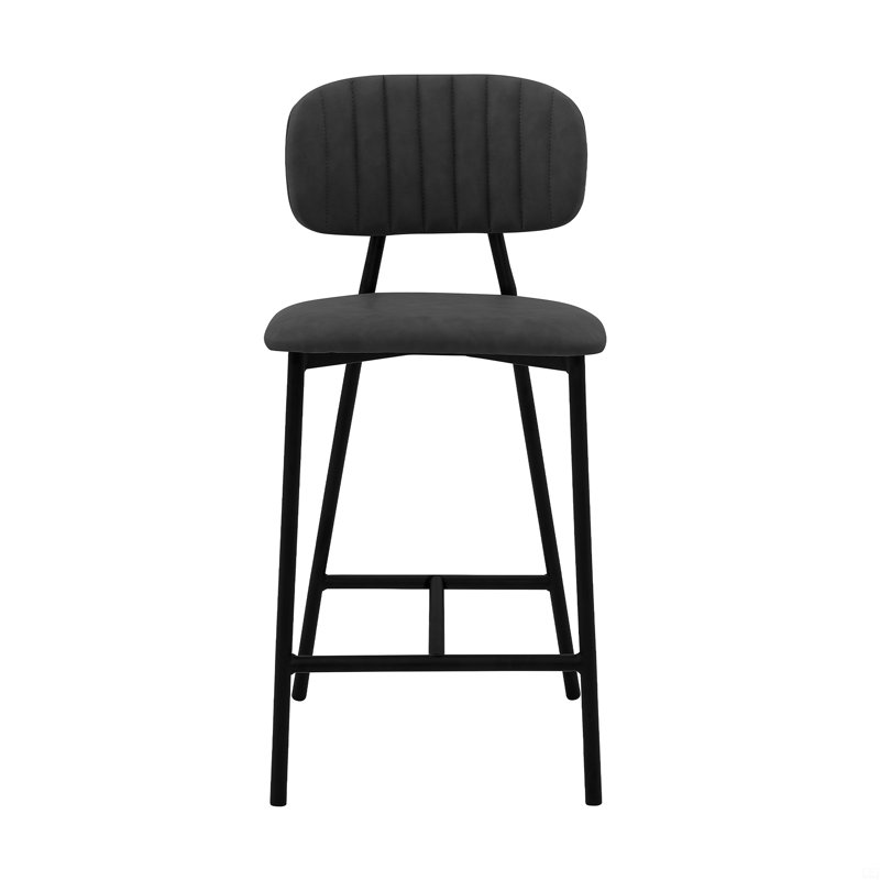 Tabouret de bar en similicuir et en métal