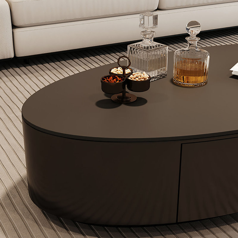 Combinaison de table basse ovale Seniors, Noir, Noir