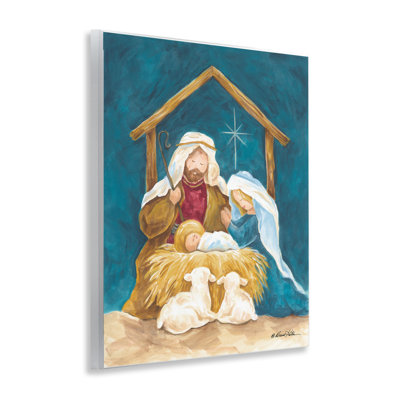 Comforting Nativity Painting Wall Plaque, design by Diane Kater