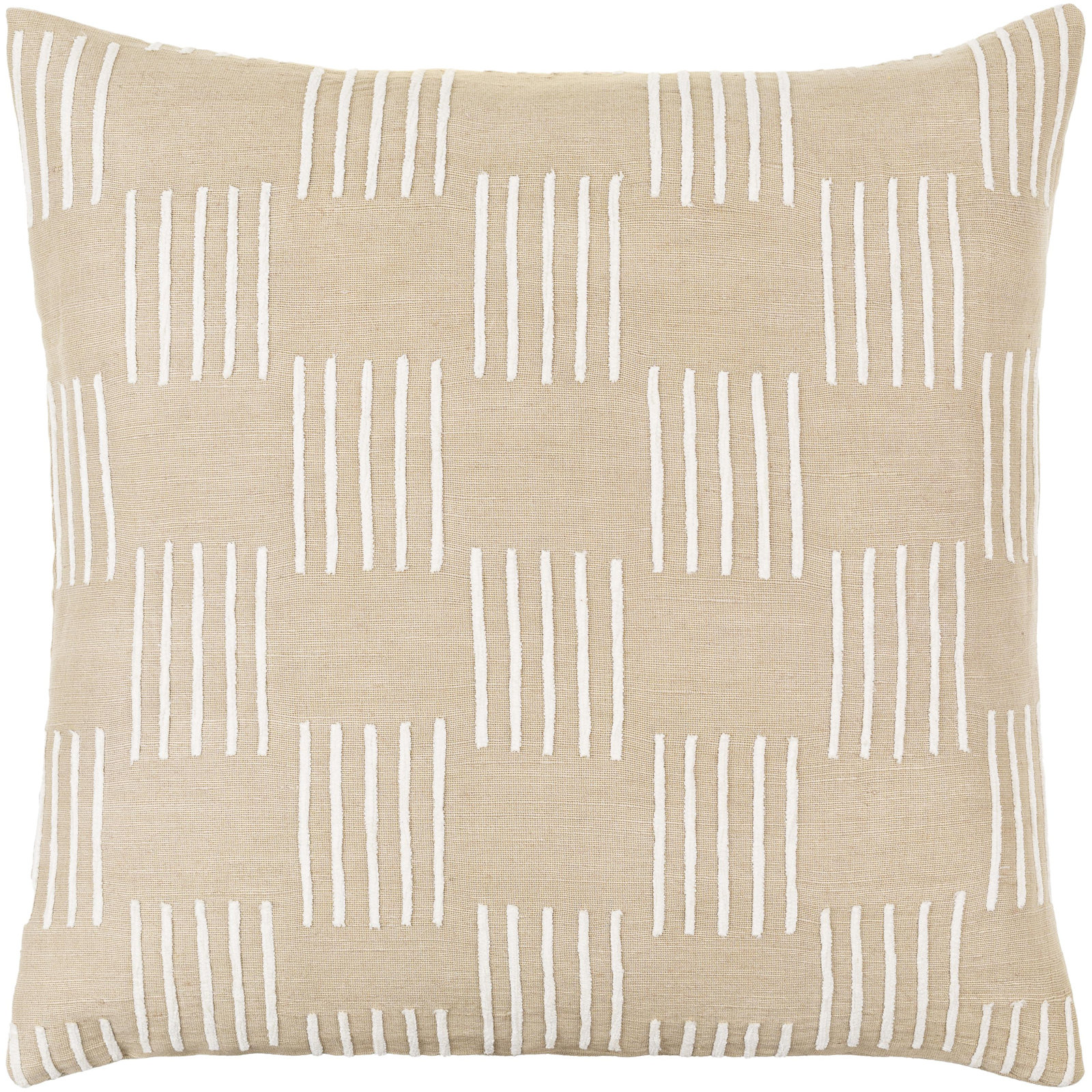 Layten Geometric Cotton Throw Pillow, 18" x 18", Pillow Cover Only - No Insert, Desert Tan
