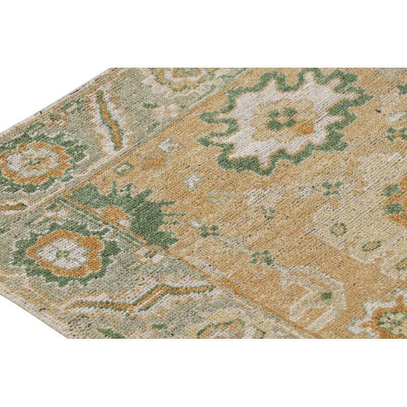 Hand Knotted Geometric Area Rug, Runner 3' x 8'