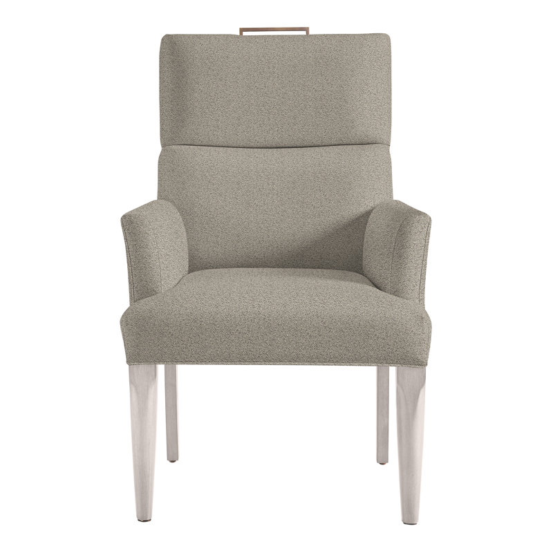 Thom Filicia Home Fabric Tight Back Arm Chair, Dove Gray, Callaloo Cotton