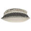 Coussin 18 "en coton beige et noir avec frange