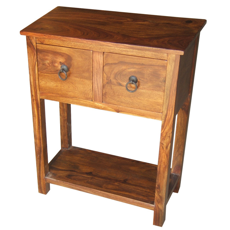 Trenton 60cm Solid Wood 2 Drawer Console Table