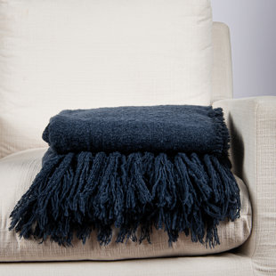 Jeté à franges pelucheux