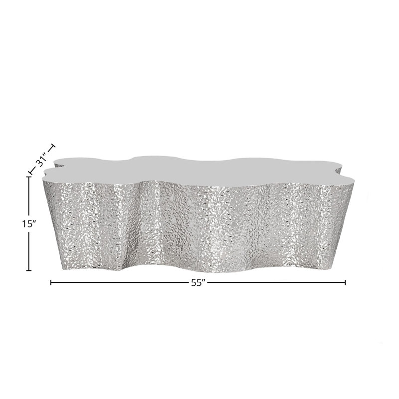 Table basse Solid, Argent