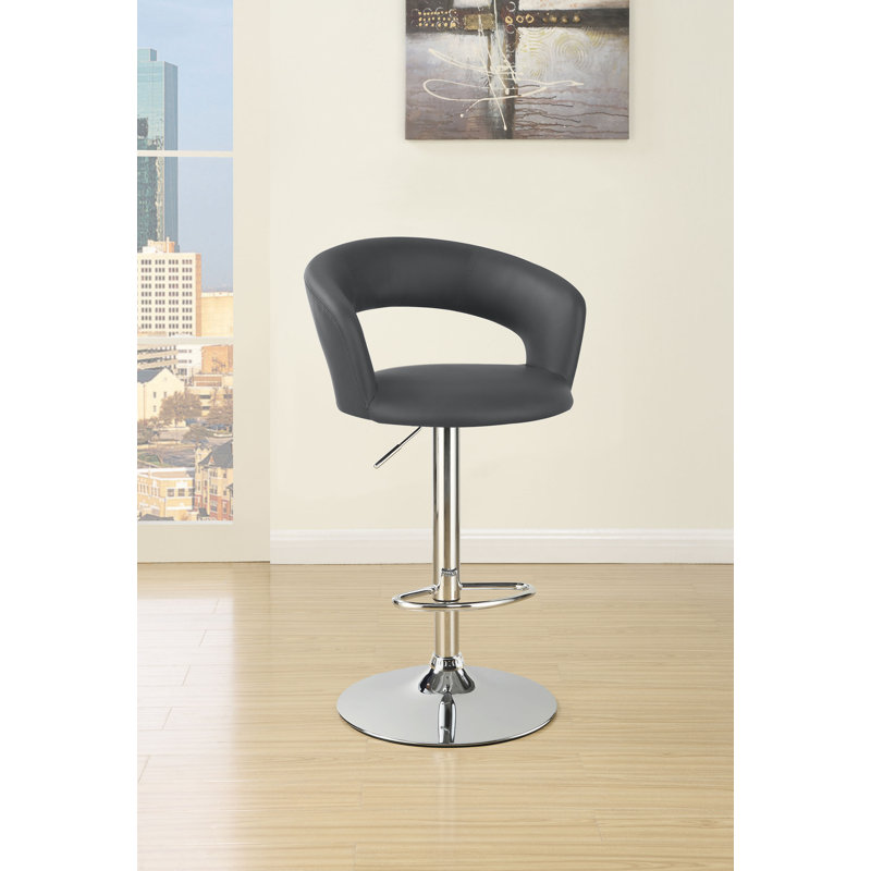 Tabouret de bar pivotant à hauteur ajustable Evins, Gris