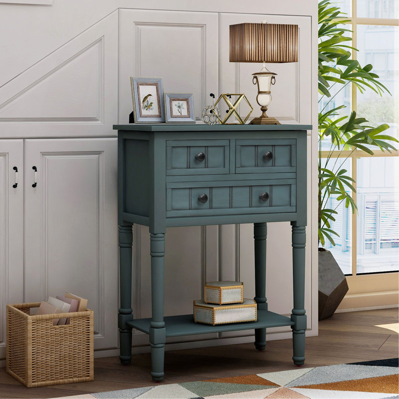 Console étroite, Bleu, H 31,1 po x l 23,7 po x P 13 po